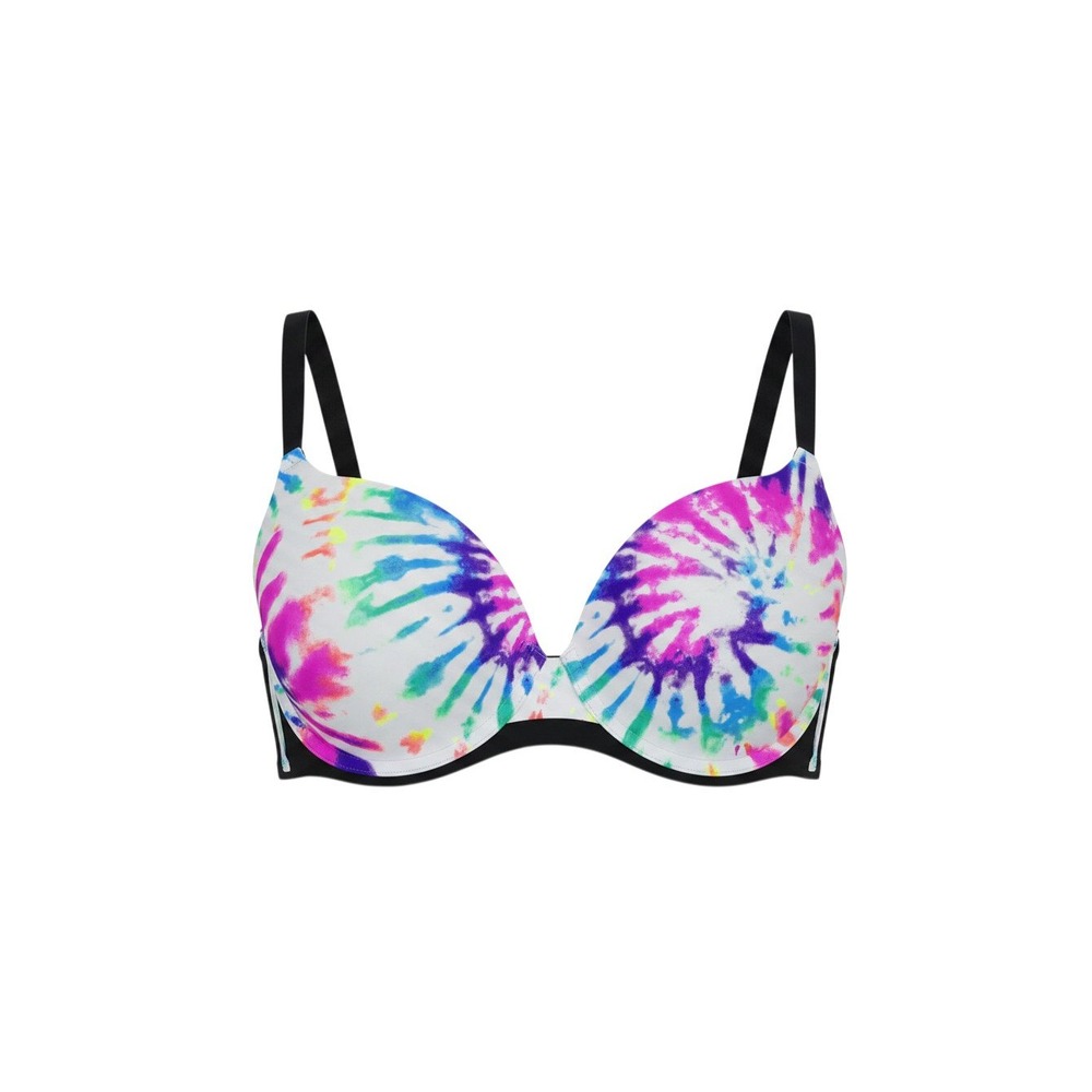 Victoria's Secret PINK Push-Up Bra Women 36C Multi NWT Tie Dye Logo Band